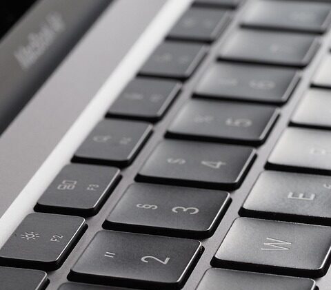 laptop, computer, keyboard, background, beautiful wallpaper, close up